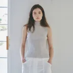 Kate Sleeveless Knit - Light Gray