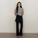 COOL PINTUCK BANDING PANTS (BLACK)