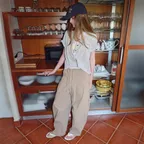[2차 재입고] arc tuck pants (beige)