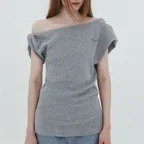 TWISTED ASYMMETRIC T - DEEP GREY