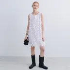 EMBROIDERED FLOWER DRESS - WHITE