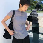 [29CM 단독][아린,령은 PICK]MOCK-NECK SHEER BLOUSE_LIGHT GREY