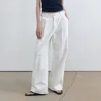 [기장선택] Pintuck belt denim (white)