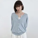 [2차/예약배송] Summer linen cardigan (sky blue)