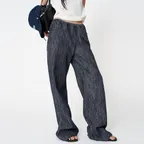 [6/4 예약배송] Haze stripe denim pants_navy