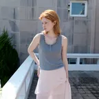 Soft Fril Tank - Gray