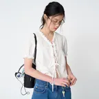 Ceci tied blouse_White