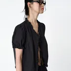 Ceci tied blouse_Black
