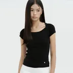 Boatneck Bolero Knit Top (black)