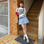 [혜정 PICK] PYTHON FADE DENIM PRINTED SKIRT apa883w(BLUE)