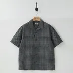 Open Collar Half Shirt Charcoal Check