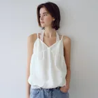 Balloon sleeveless blouse_2colors