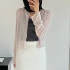 [2차]Ruelle Sheer Cardigan (Mute Pink)