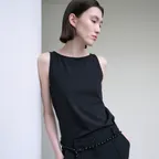 Boat sleeveless top (black)