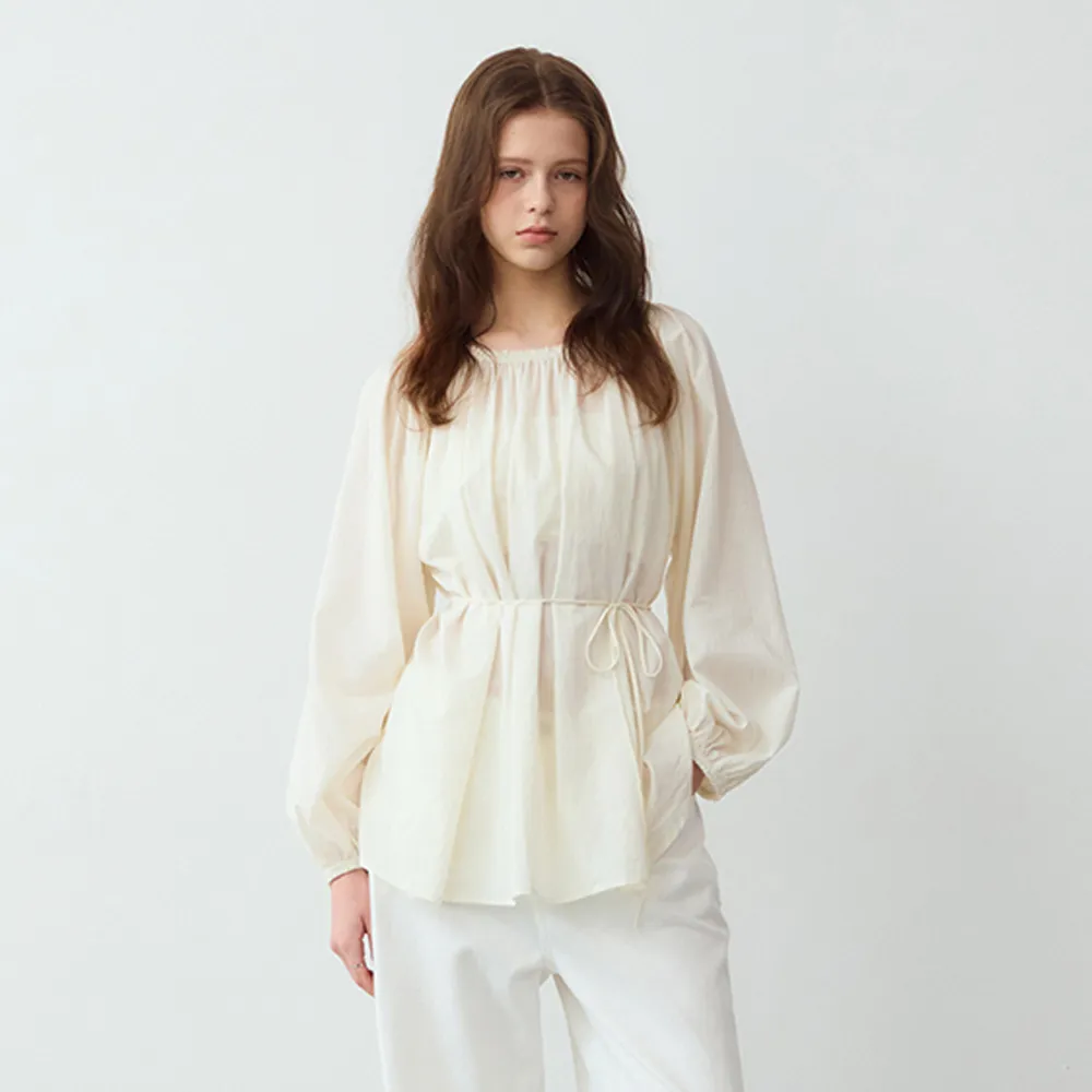 Off Shoulder Shirring Blouse