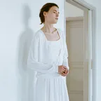Cloud V-Neck Top_Ivory