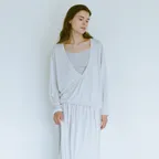 Cloud V-Neck Top_Light Grey