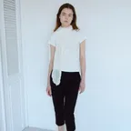 Boat Neck Half T-shirts_Ivory