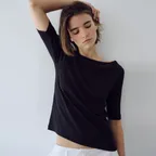 Boatneck half sleeve t-shirt_3colors