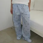 [10th] Pochacco Stripe Pajama Pants - Light Blue