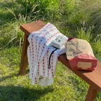 Soluna pattern beach towel - 08 Beach cabin 특대형 샌드프리 비치 타월 극세사 물놀이 수영 바디 타올 비치매트