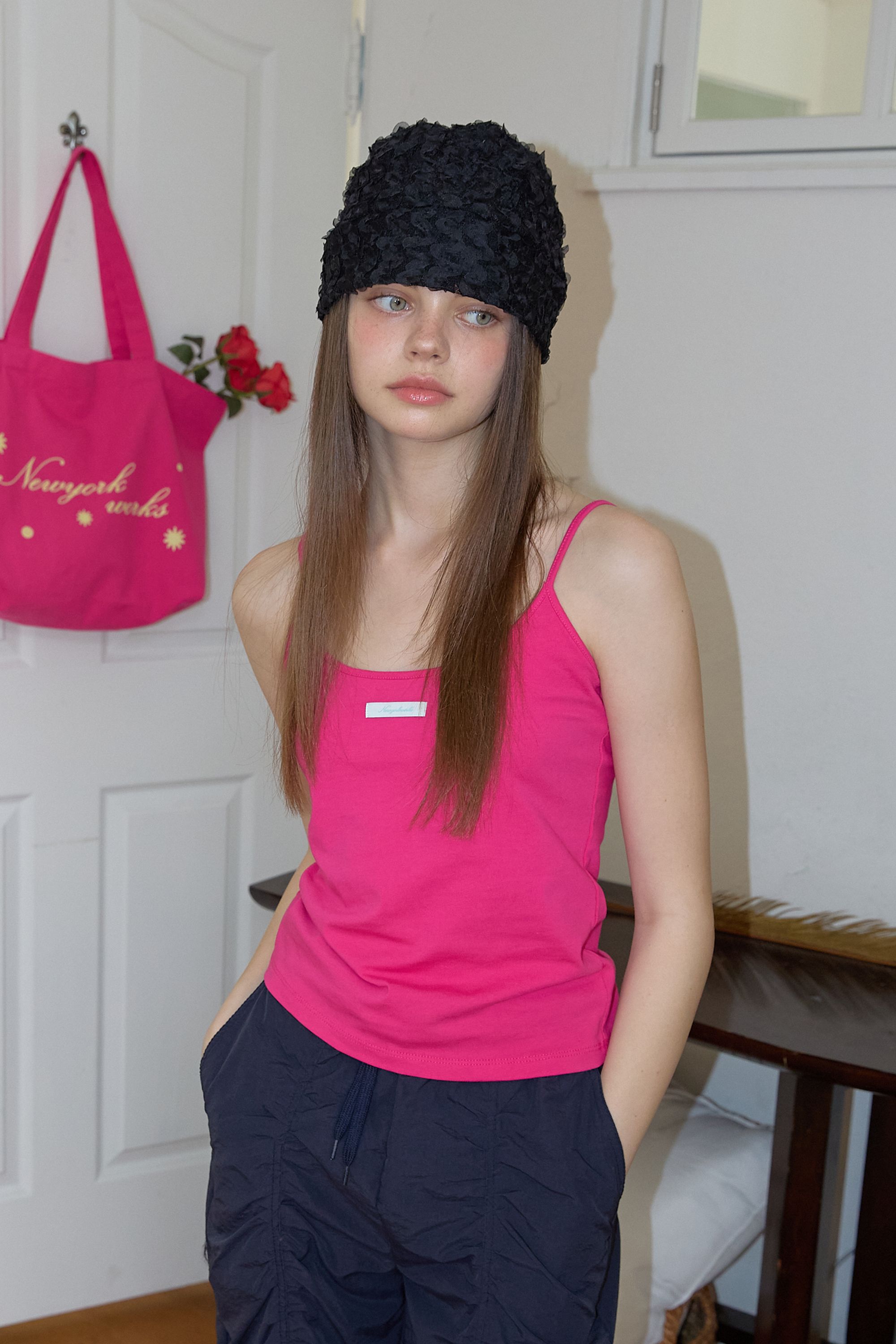 NEWYORKWORKS COLOR DAILY STRAP SLEEVELESS - 5 COLORS PINK