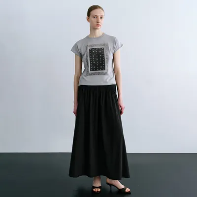 [예약주문]_Soleil Skirt in Charcoal