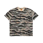 blurred logo camo tee_beige