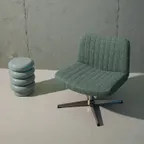 Scottish Tartan Check Lean Back Chair Green