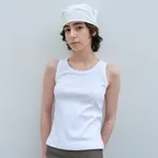 U-neck Sleeveless Top (White)