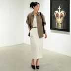 SIST9035 나일론 반밴딩 스커트_Off-white