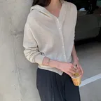 Summer hood cardigan (light beige)