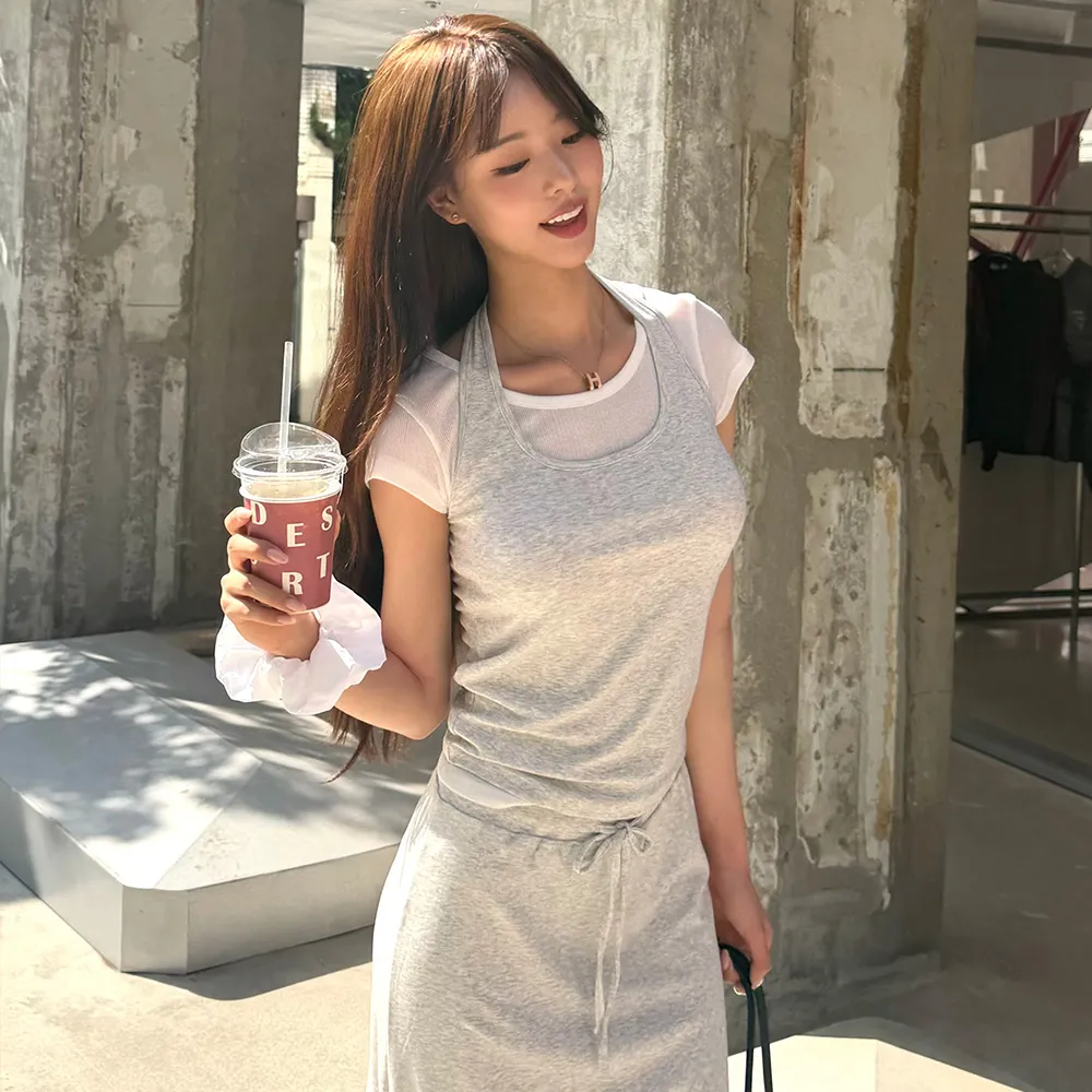 [희선 착용][2차 리오더]Scoop Neck Cap Sleeve T-Shirt[LMBFSUTT629]-4color