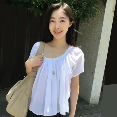 [남영서 pick]_a puff blouse (white)