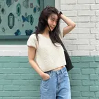 [4차 리오더][with 다희] Cap sleeve V-neck knit_2colors
