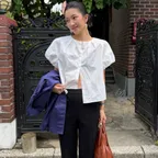 [한겨레PICK] [6/30예약배송] MONO PUFF BLOUSE - WHITE