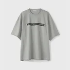 Blur Raw Edge Pocket Tee Melange Gray