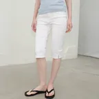 Below Capri Denim - Snow White