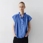 TOVE RUFFLE SHIRT (BLUE)