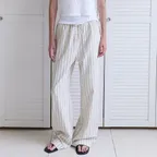 Nora stripe banding pants (beige)