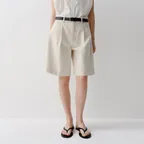 [유은 착용] KIT COTTON TUCK SHORTS (NATURAL)