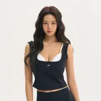 레이어드 소프트 슬리브리스 (2color)