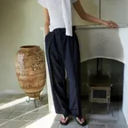 [29CM 단독] 26 WAIST STRING WIDE PANTS [NAVY]