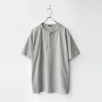 Washed Henley Half Sleeve Ivory