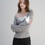 Lithe v-neck tee (slate gray)