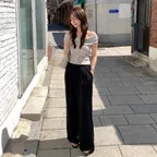 [꼬민지 PICK] KAIA TUCK SLACKS_BLACK