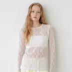 VEIL MESH T-SHIRT(WHITE)