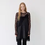 VEIL MESH T-SHIRT(BROWN)