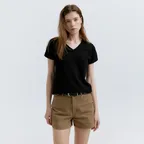 Rolling Cap Sleeve Knit (Black)