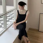 [리라 착용][4차 리오더][SS ver.]Square-Neck Sleeveless Dress[LMBFCO25DR5805]-Black